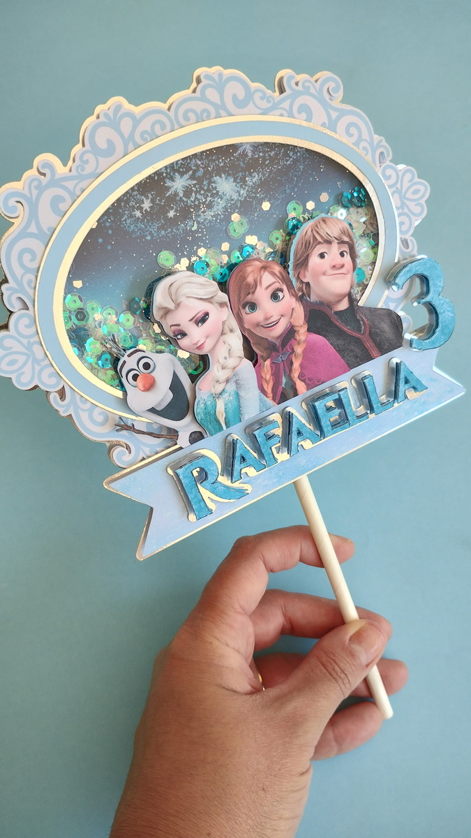 Topo de Bolo Shaker Frozen - Topo de Bolo Frozen - Imagem 4