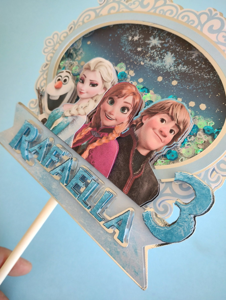 Topo de Bolo Shaker Frozen - Topo de Bolo Frozen - Imagem 2