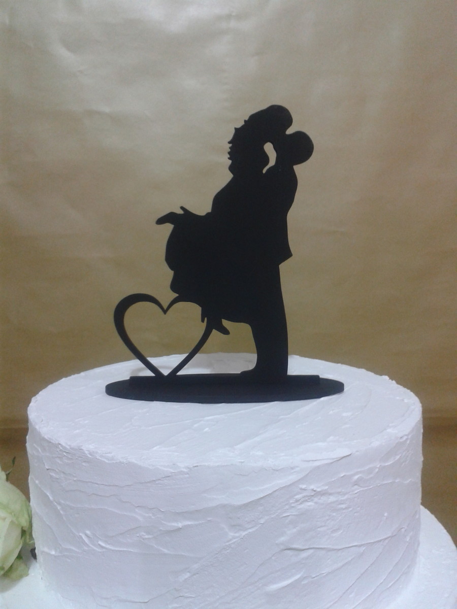 Topo de bolo silhueta mdf - Imagem 3