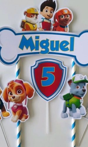 Topo de Bolo Simples Patrulha Canina