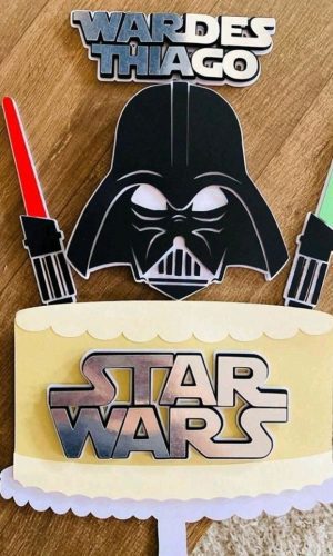 Topo de Bolo Star Wars em Camadas**+ 4 Arquivos a Sua Escolh