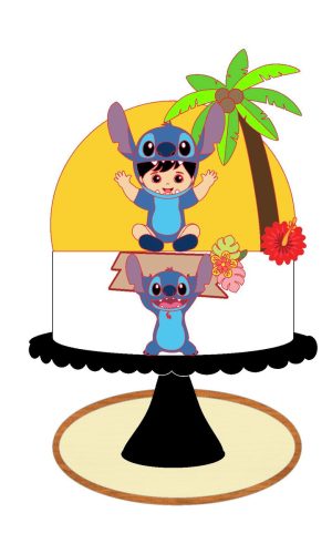 Topo de Bolo Stitch Baby - Arquivo Digital