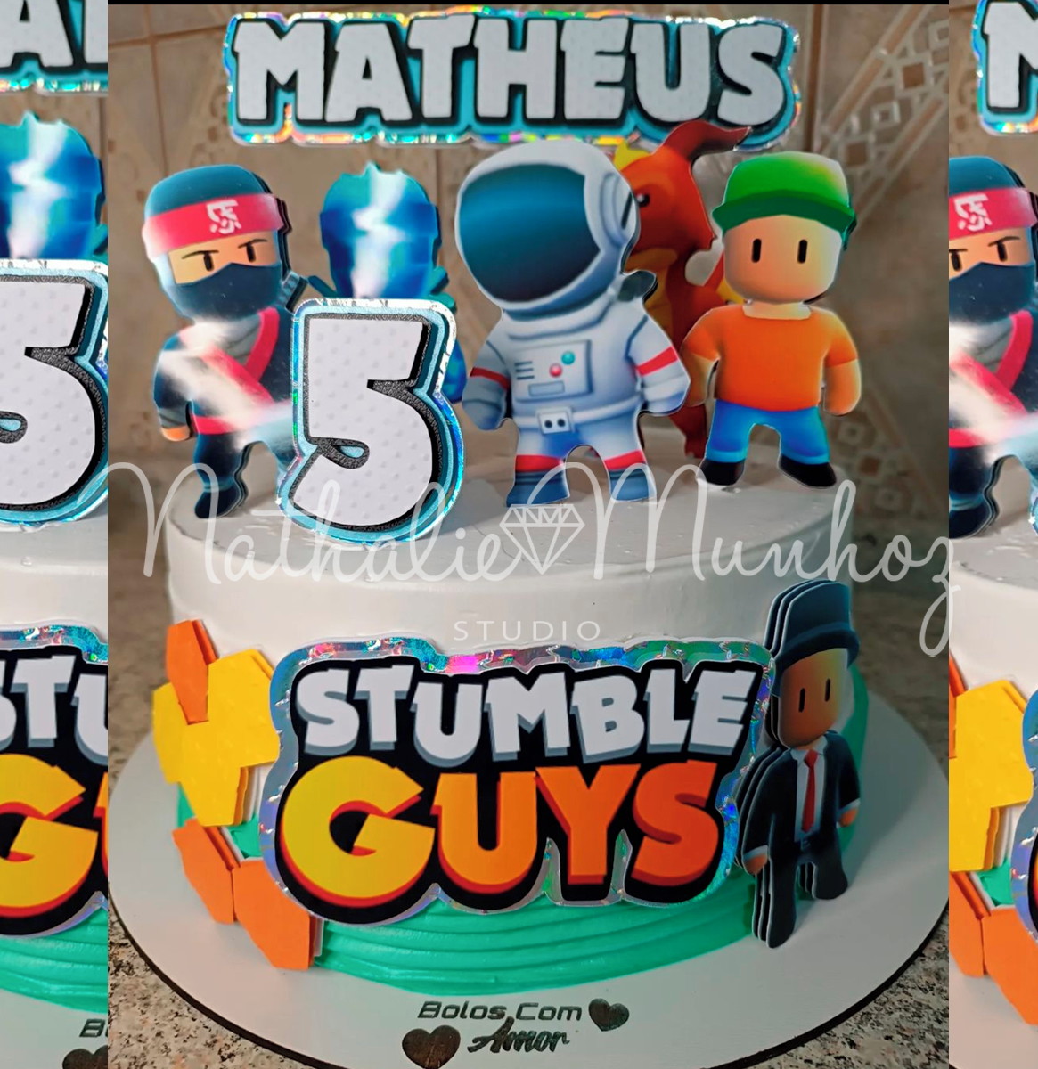 Topo de Bolo - Stumble Guys - Arquivo de Corte