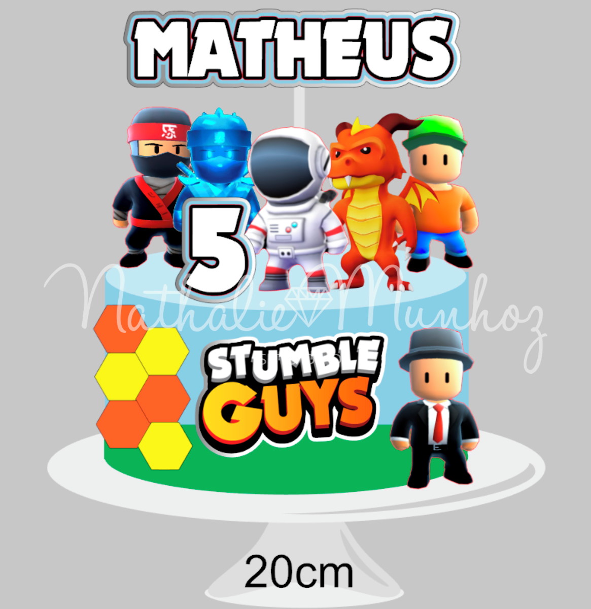 Topo de Bolo - Stumble Guys - Arquivo de Corte - Imagem 2