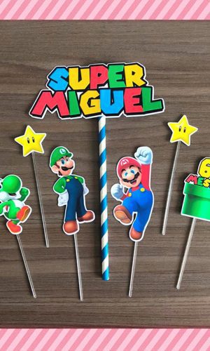 Topo de Bolo Super Mario Bros