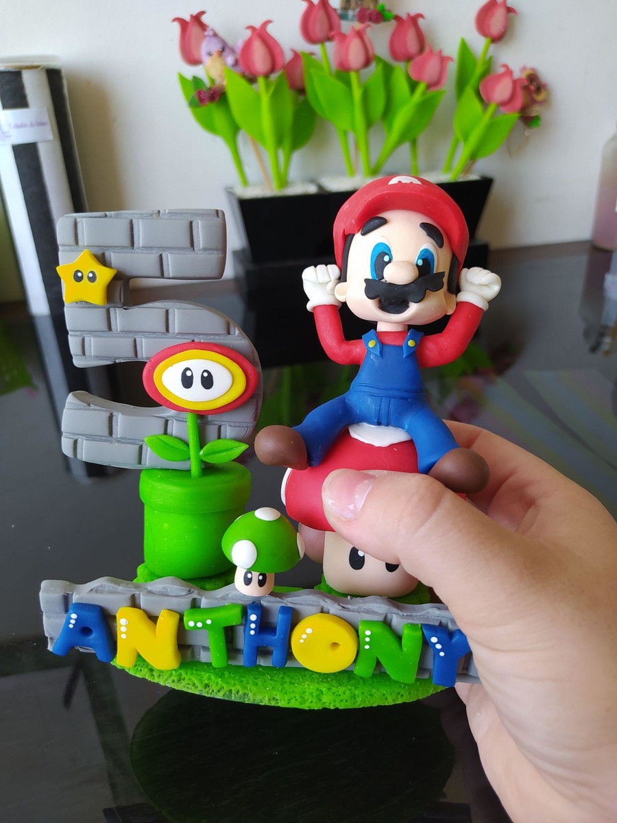 Topo de bolo Super Mário - Imagem 2