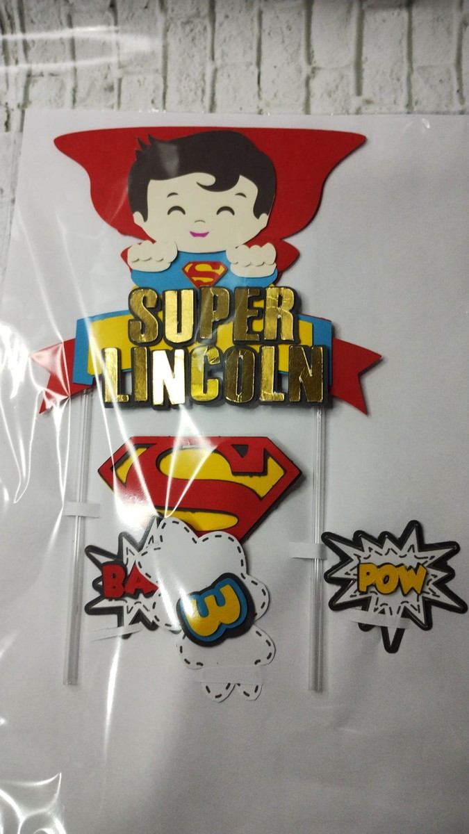 Topo de Bolo Superman Cute Camadas - Imagem 2