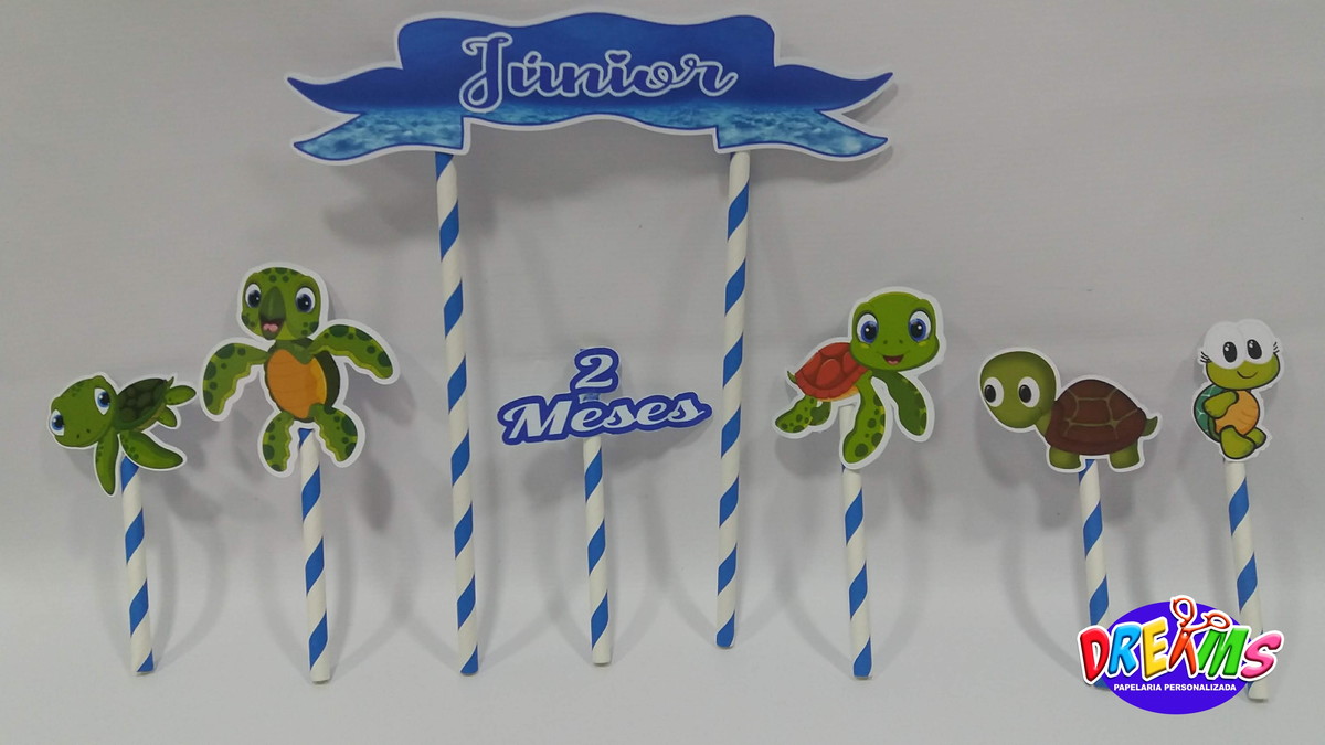 Topo de Bolo Tartaruga Cd086 - Imagem 3