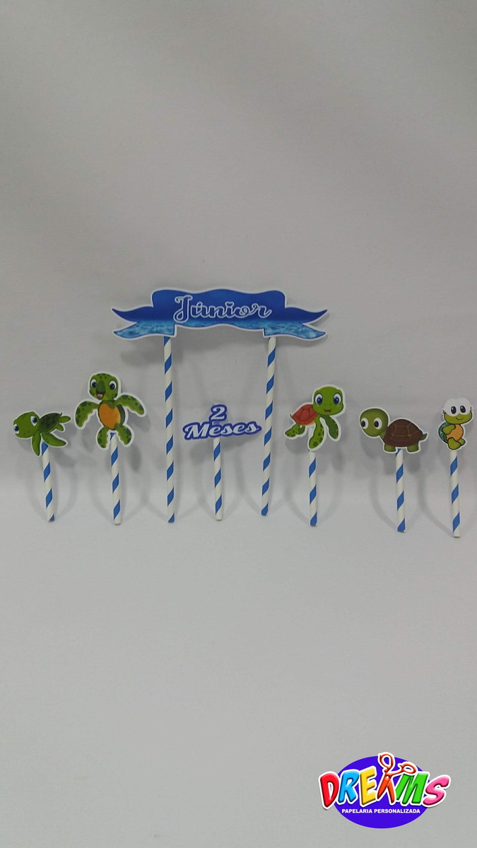 Topo de Bolo Tartaruga Cd086 - Imagem 2