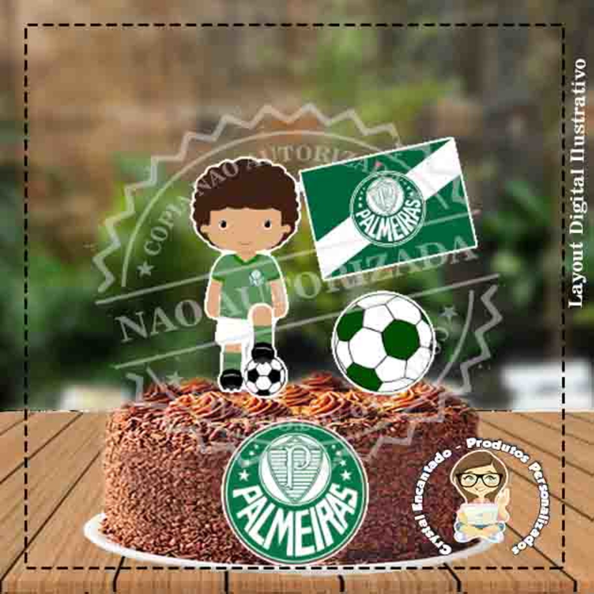 Topo de Bolo Times Futebol - Ref 3232 Arquivo Digital