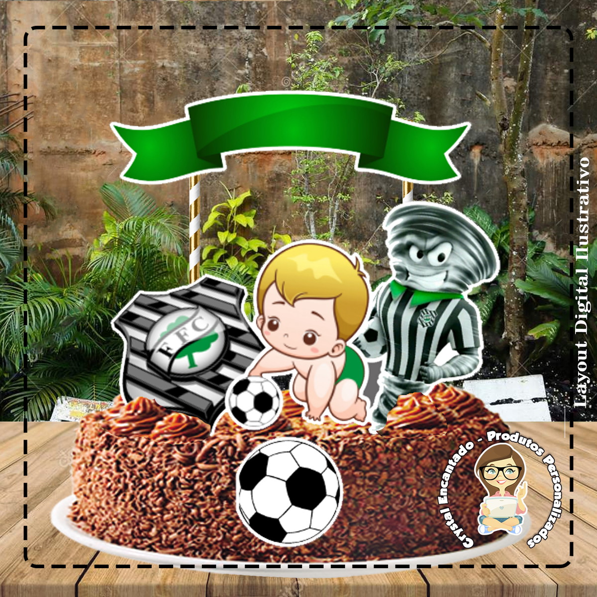 Topo de Bolo Times Futebol - Ref 5069 Arquivo Digital