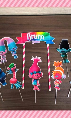 Topo de Bolo Trolls