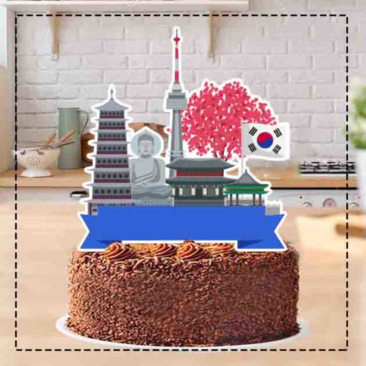 TOPO DE BOLO VIAGEM COREIA DO SUL - ARQUIVO DIGITAL