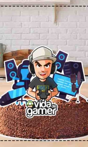TOPO DE BOLO VIDA DE GAMER REF 04- ARQUIVO DIGITAL