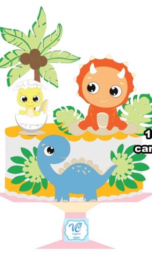 Topo Dinossauro Baby Camadas -4-Arquivo de corte
