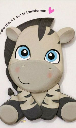 Topo em Camadas Zebra Cute + 4 Arquivos a Sua Escolha