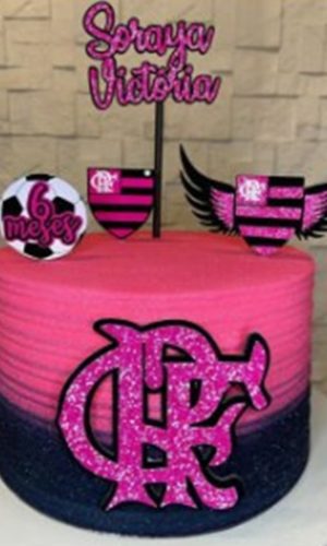 Topo Futebol Flamengo rosa CAMADAS 2 -Arquivo de corte