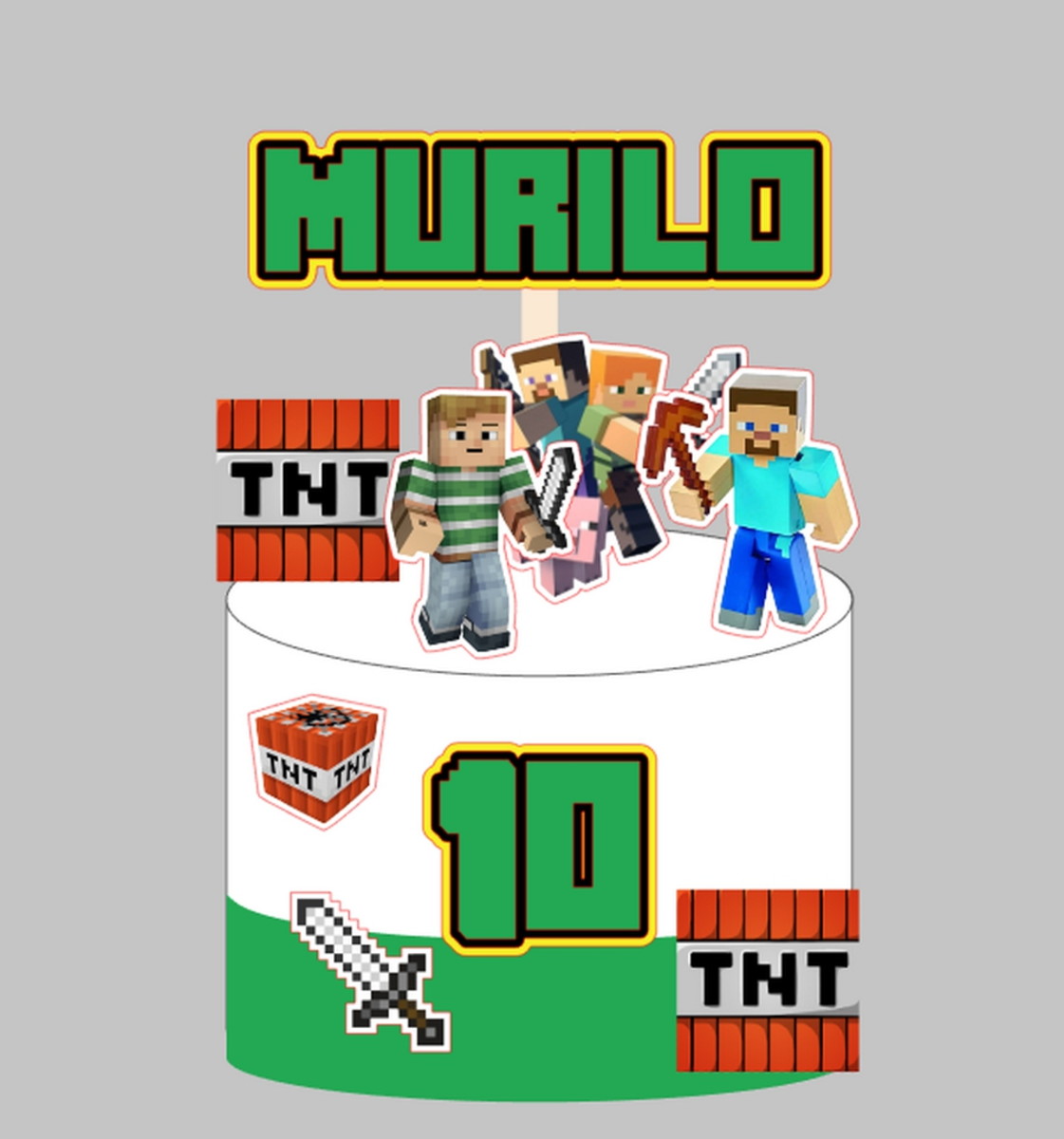 Topo Minecraft - Arquivo De Corte Silhouette (cód. T280)
