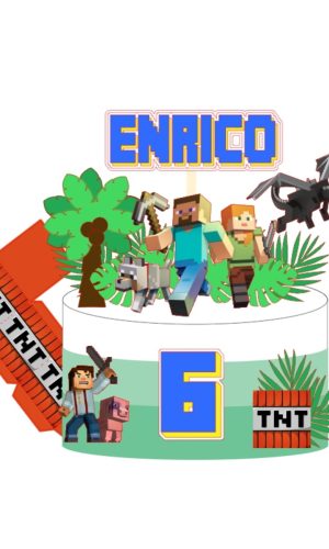 Topo Minecraft - Arquivo de Corte Silhouette (cód. T435)