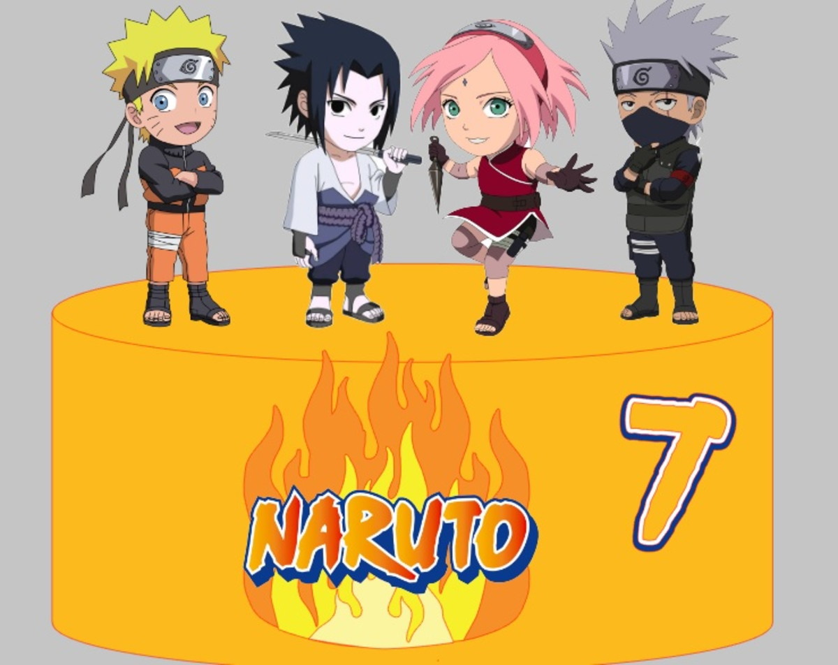 Topo Naruto e Amigos Cute + 4 Arquivos a Sua Escolha