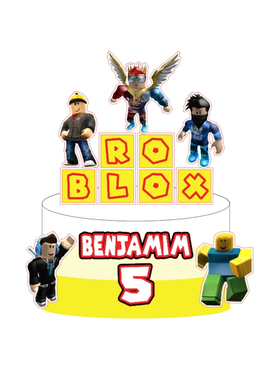 Topo Roblox - Arquivo de Corte Silhouette (cód T545)