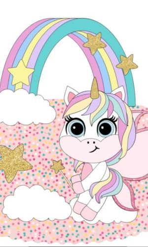 Topo Unicornio Cute + 4 Arquivos a Sua Escolha