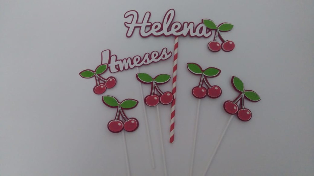 Topo de Bolo Cerejinha - Imagem 2
