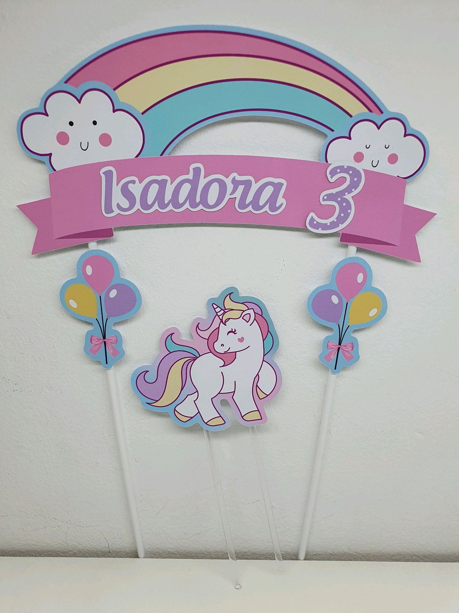 Unicórnio Topo de Bolo