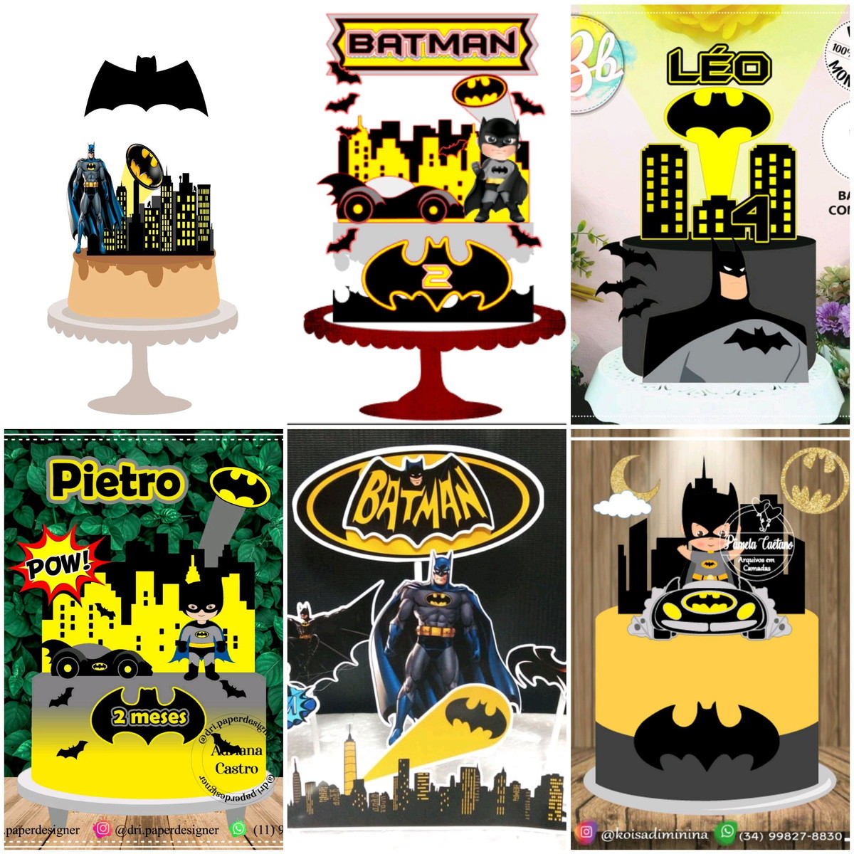 VÁRIOS ARQUIVOS DE CORTE TOPO DE BOLO Batman