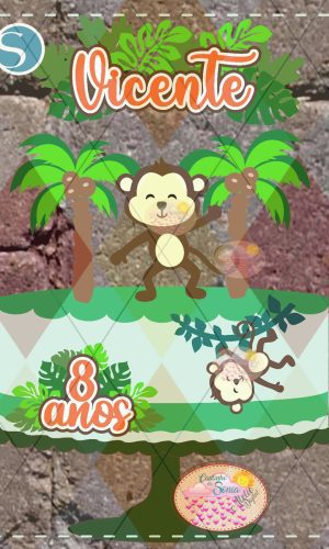 Y3010 - Personagem Macaquinho em Camadas - Studio