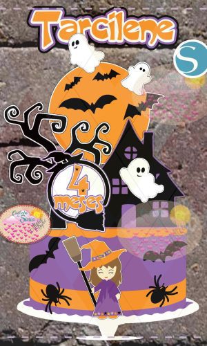 Y605 - Topo de Bolo Halloween Camadas - Studio