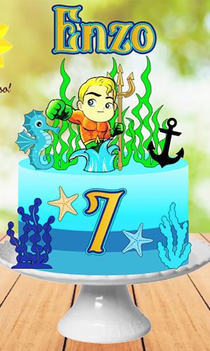 074 Arquivo de Corte Topo de Bolo Aquaman Ganhe +3 Produtos
