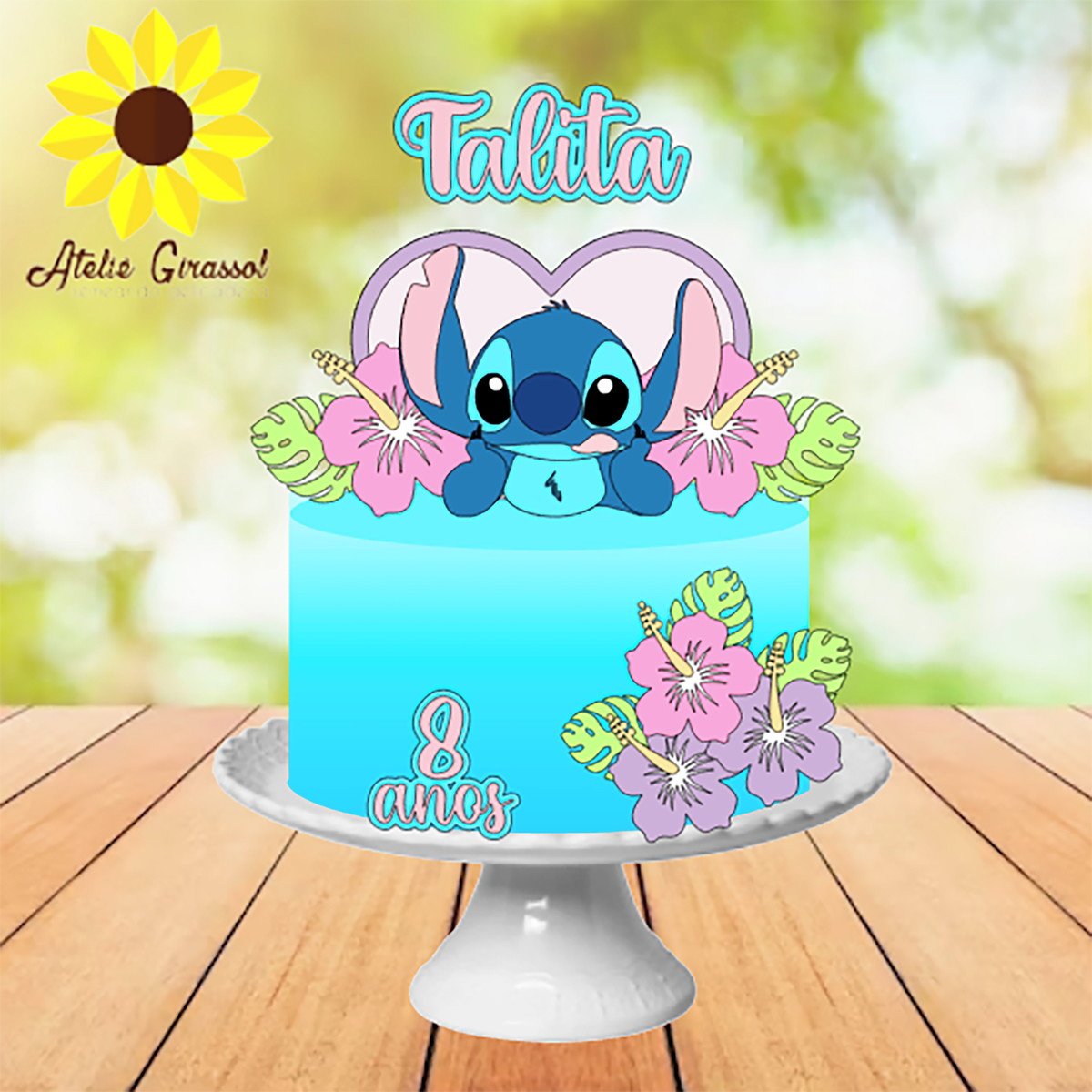 076 Arquivo de Corte Topo de Bolo Lilo e Stitch Ganhe +3