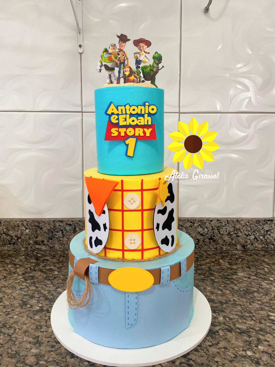 085 Arquivo de Corte Topo de Bolo Toy Story em Camadas +3