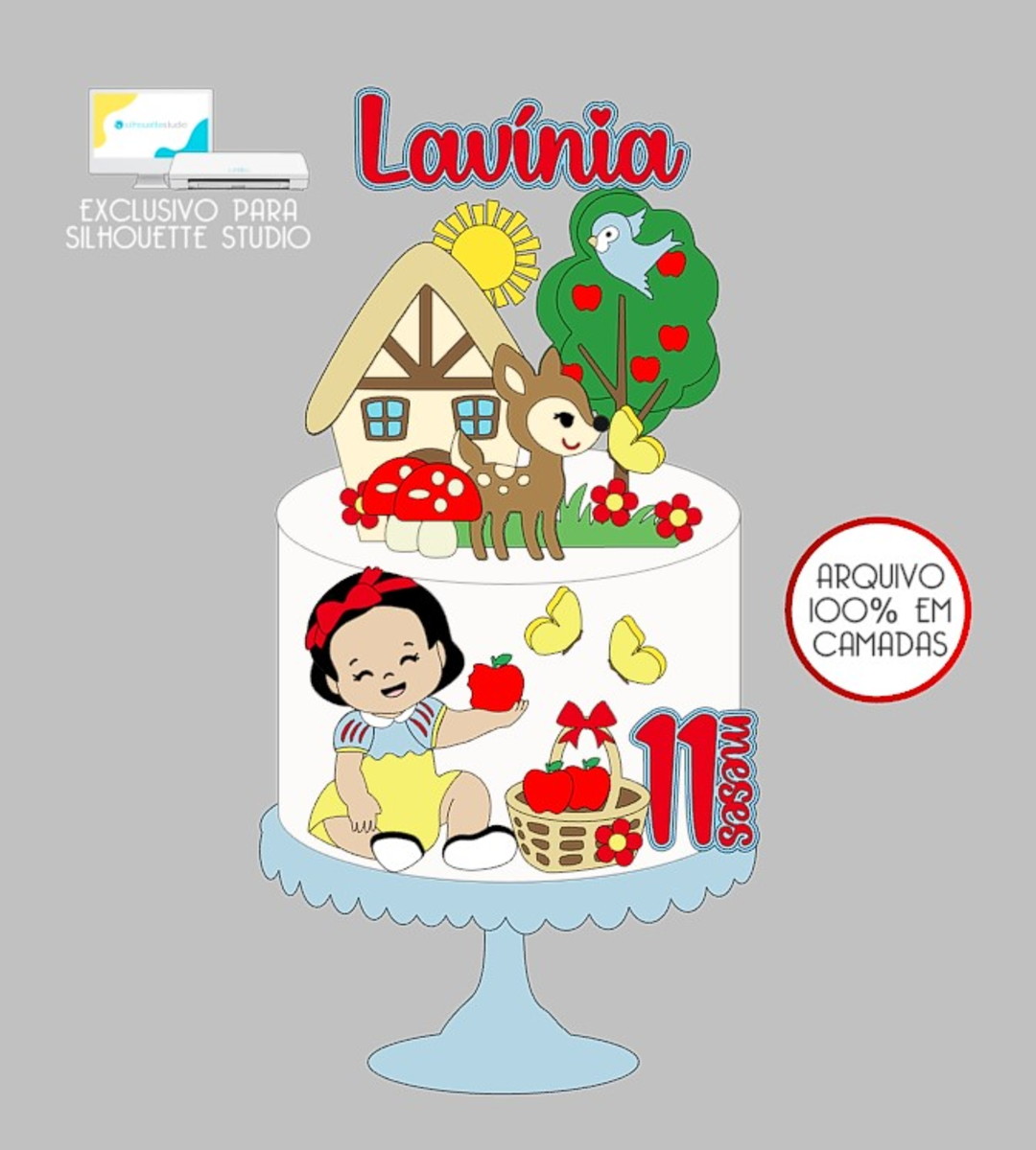 14 - Arquivo Topo de Bolo a Branca de Neve
