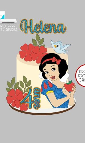 177 - Arquivo Topo de Bolo a Branca de Neve