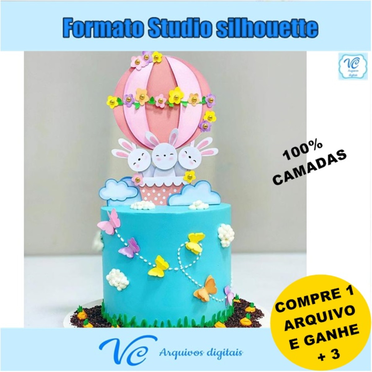 221- ARQUIVO DE CORTE TOPO DE BOLO COELHINHA DA PÁSCOA ROSA