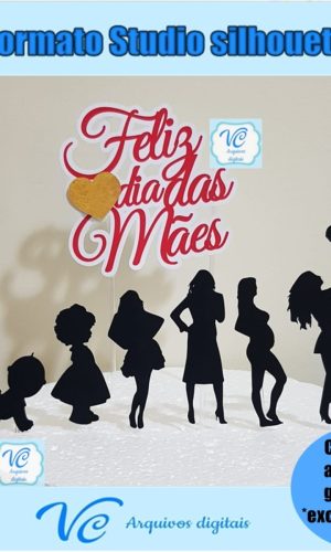 238- Arquivo de Corte Topo de bolo dia das mães