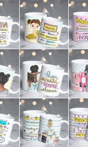 27 Artes para Canecas Mulheres Empreendedora Editáveis