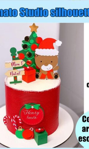 427- Arquivo de Corte Topo de Bolo Meu Primeiro Natal