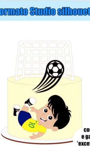 479-arquivo de Corte Topo de Bolo Copa Brasil Futebol Menino