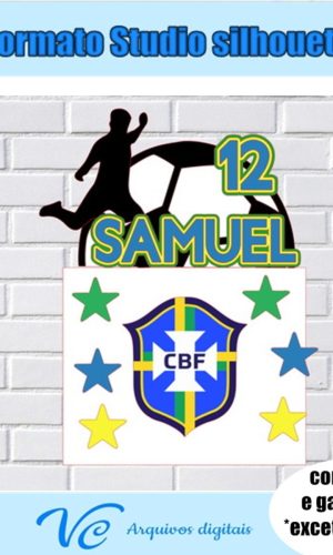 480-arquivo de Corte Topo de Bolo Copa Brasil Futebol Menino