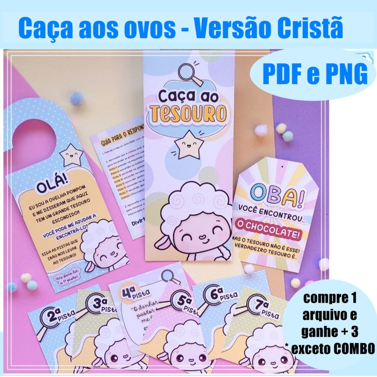 634 -Arquivo de PÁSCOA Caça aos ovos Cristão 2022