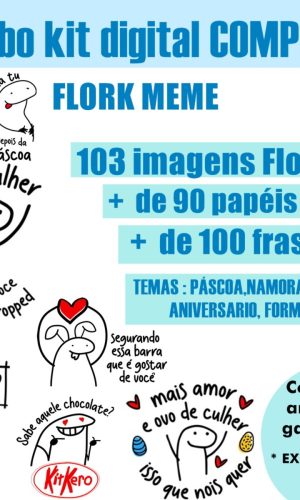 651- COMBO Kit Digital FLORK BENTO CAKE COMPLETO