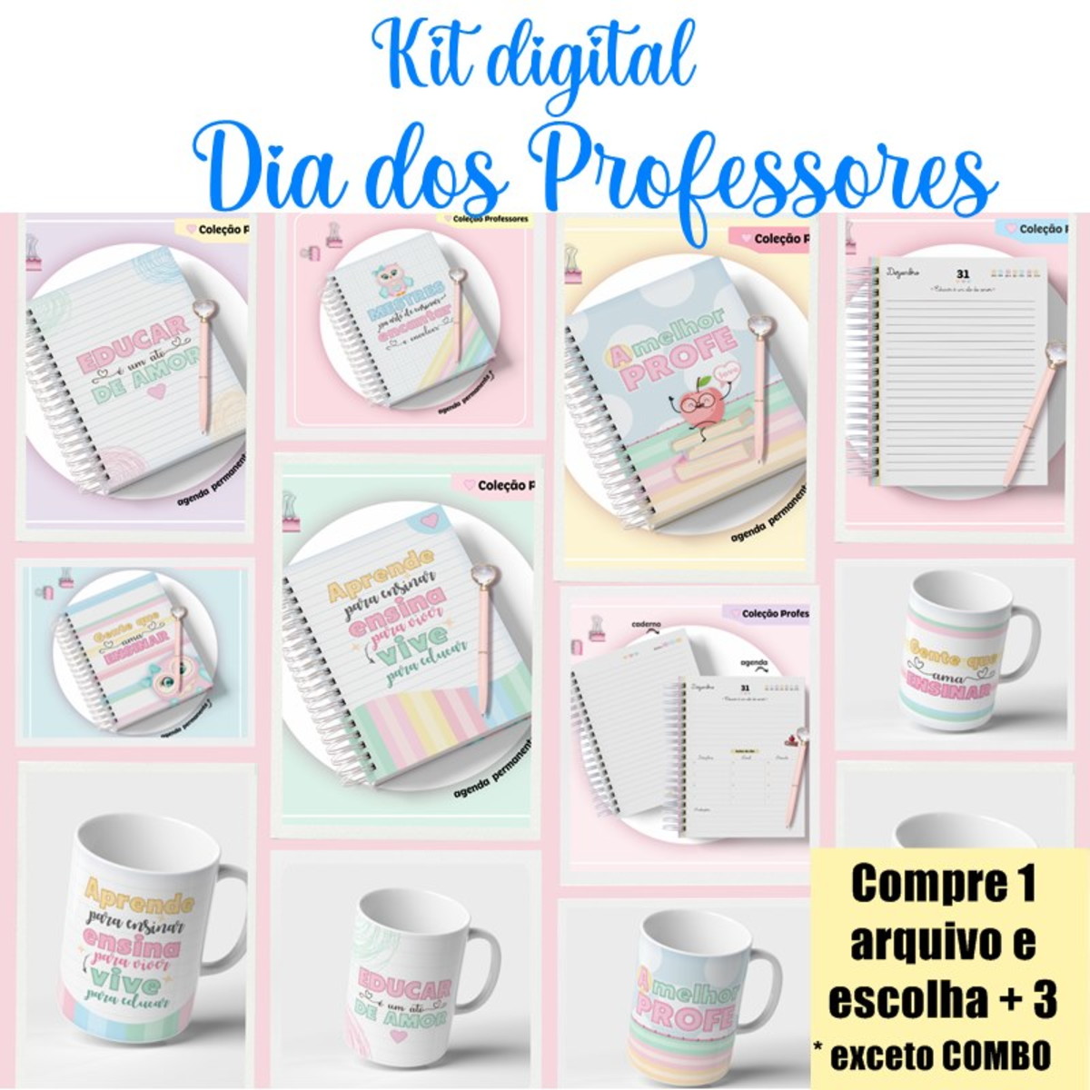 674- Arquivo Encadernação Dia dos Professores Png e pdf