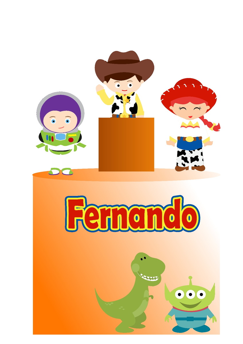 729 - Arquivo Digital Topo de Bolo Toy Story Cute