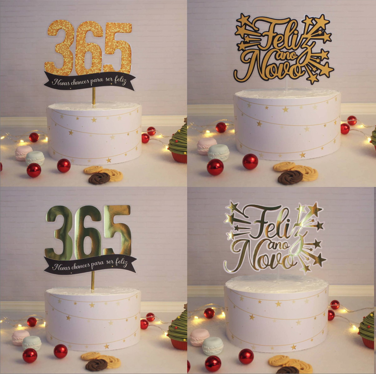 7583-topos de Bolo Ano Novo e Natal - Studio e pdf - Imagem 2