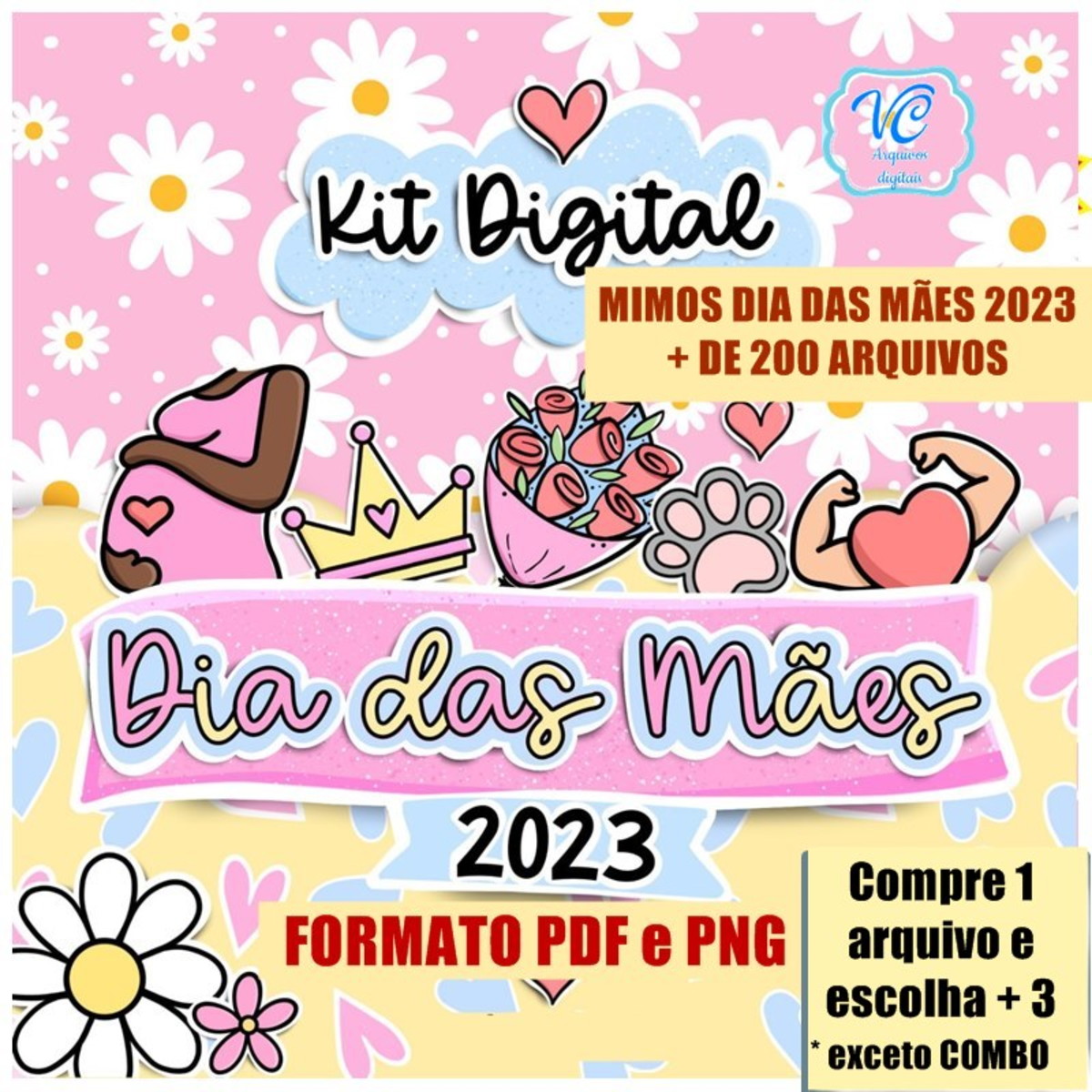 759- Combo Kit Digital Dia das Mães 2023 -mimos e Canecas
