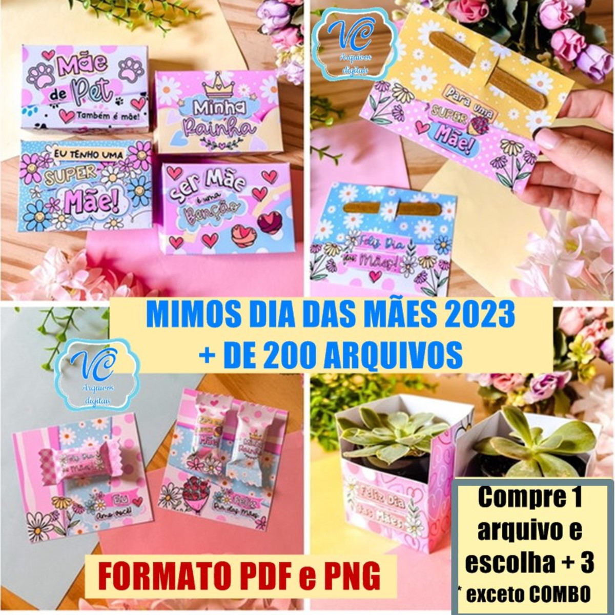 759- Combo Kit Digital Dia das Mães 2023 -mimos e Canecas