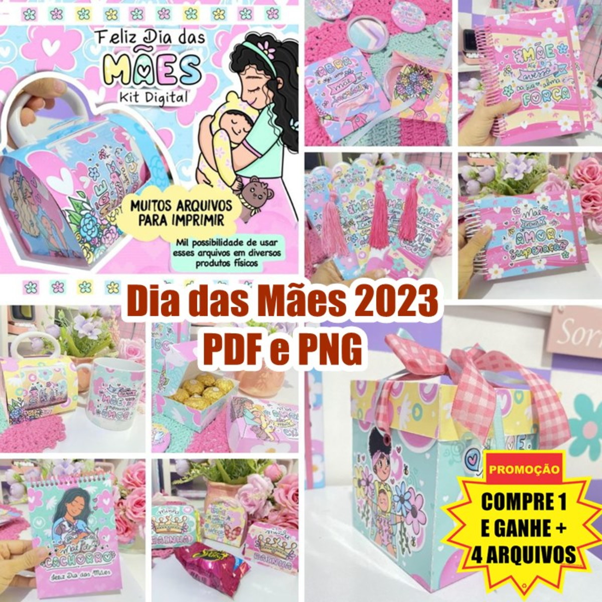 760- Combo Kit Digital Dia das Mães 2023 -mimos e Canecas